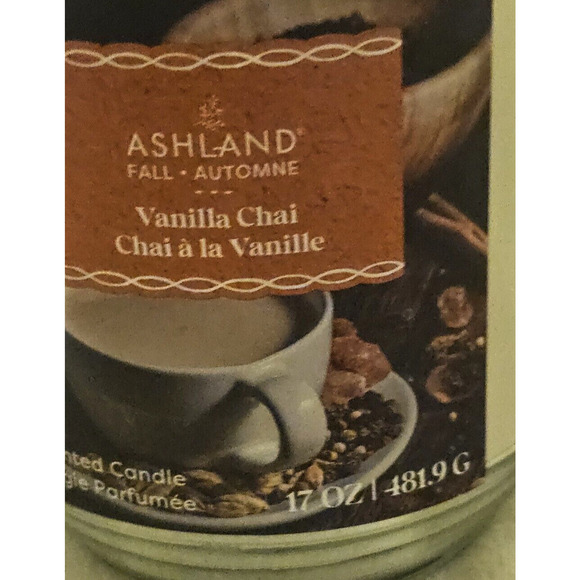 Ashland Vanilla Chai Scented Candle 17oz Single Wick | Large Jar Fall & Holiday - Picture 6 of 6